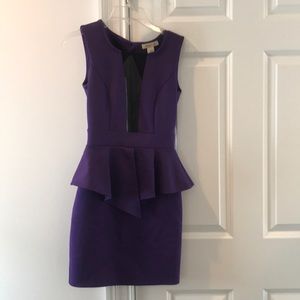 Purple peplum dress